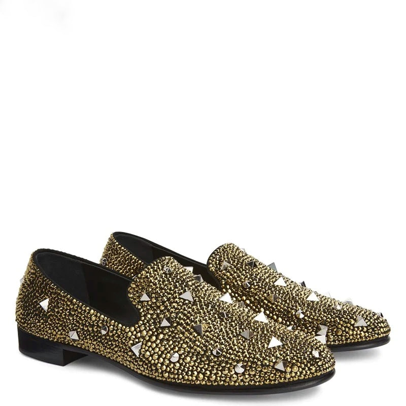 EM AfriNOVA Gold Glitter Loafers