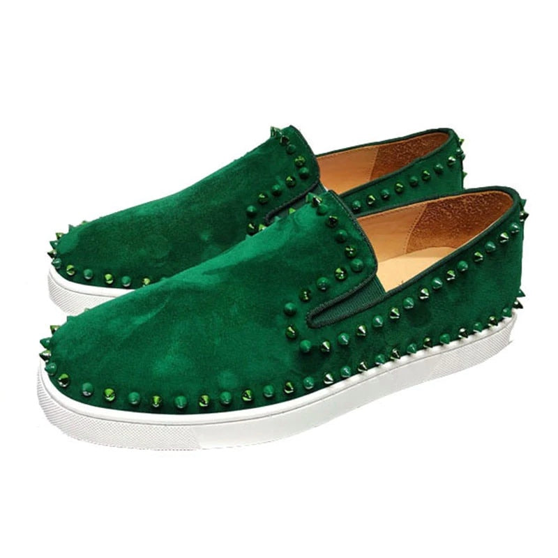 EM AfriNOVA Green Suede Sneakers